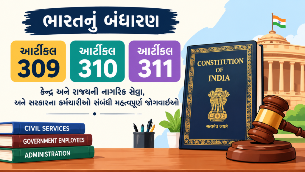 ભારતીય બંધારણ — આર્ટિકલ ૩૦૯, ૩૧૦ અને ૩૧૧: સિવિલ સેવકોની નિયુક્તિ, સેવા અને શિસ્ત